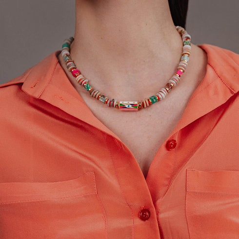 שרשרת אמור עם תליון ורוד