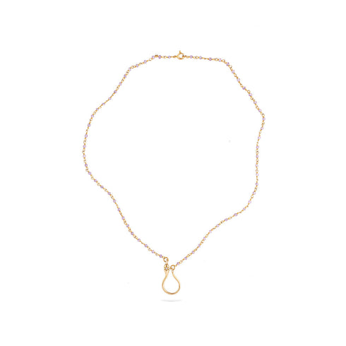 שרשרת נחש חרוזי ג'ייד סגולים