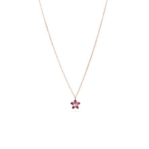 שרשרת נטורה כוכב סגול אדום