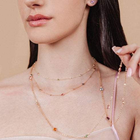 שרשרת סיריס קריסטלים צבעוניים של סברובסקי