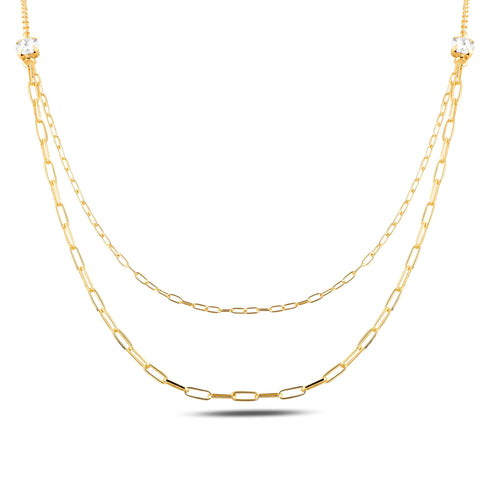 Tre gold necklace