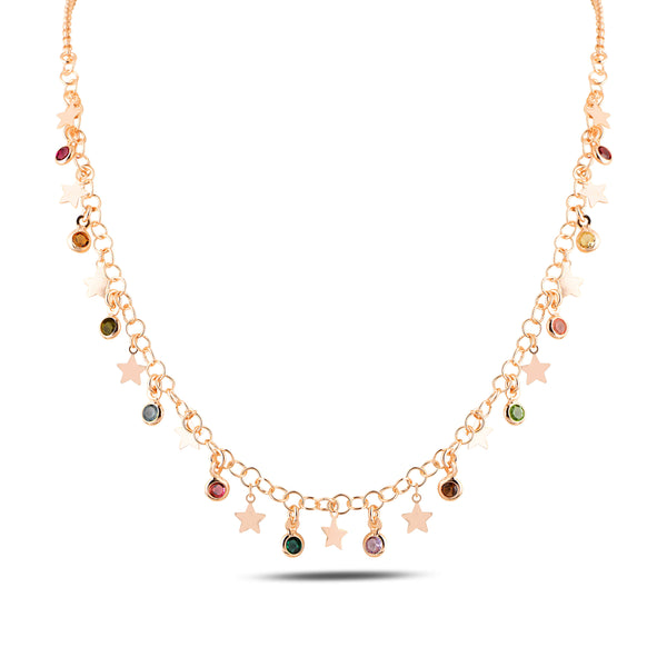 שרשרת סיריס כוכבים זהב רוז